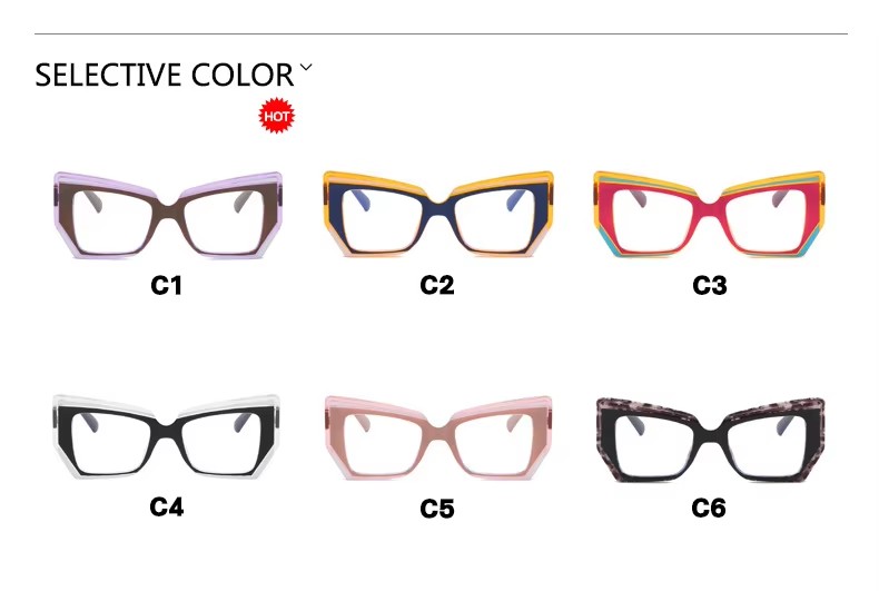 2023 New Multi Colorful Optical Frames Tr90 Rainbow Fashion Photochromic And Anti Blue Light Glasses Computer Glasses