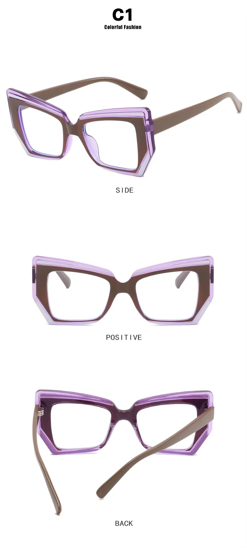 2023 New Multi Colorful Optical Frames Tr90 Rainbow Fashion Photochromic And Anti Blue Light Glasses Computer Glasses