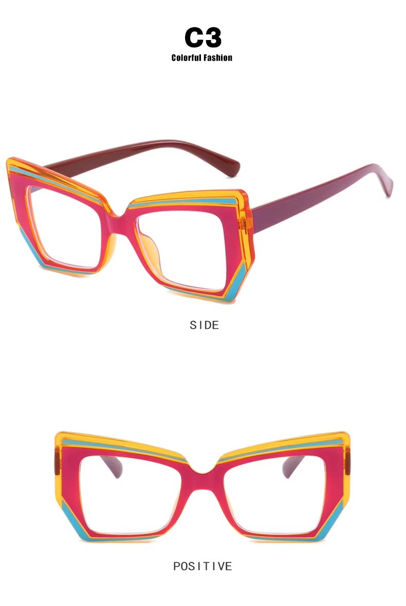 2023 New Multi Colorful Optical Frames Tr90 Rainbow Fashion Photochromic And Anti Blue Light Glasses Computer Glasses