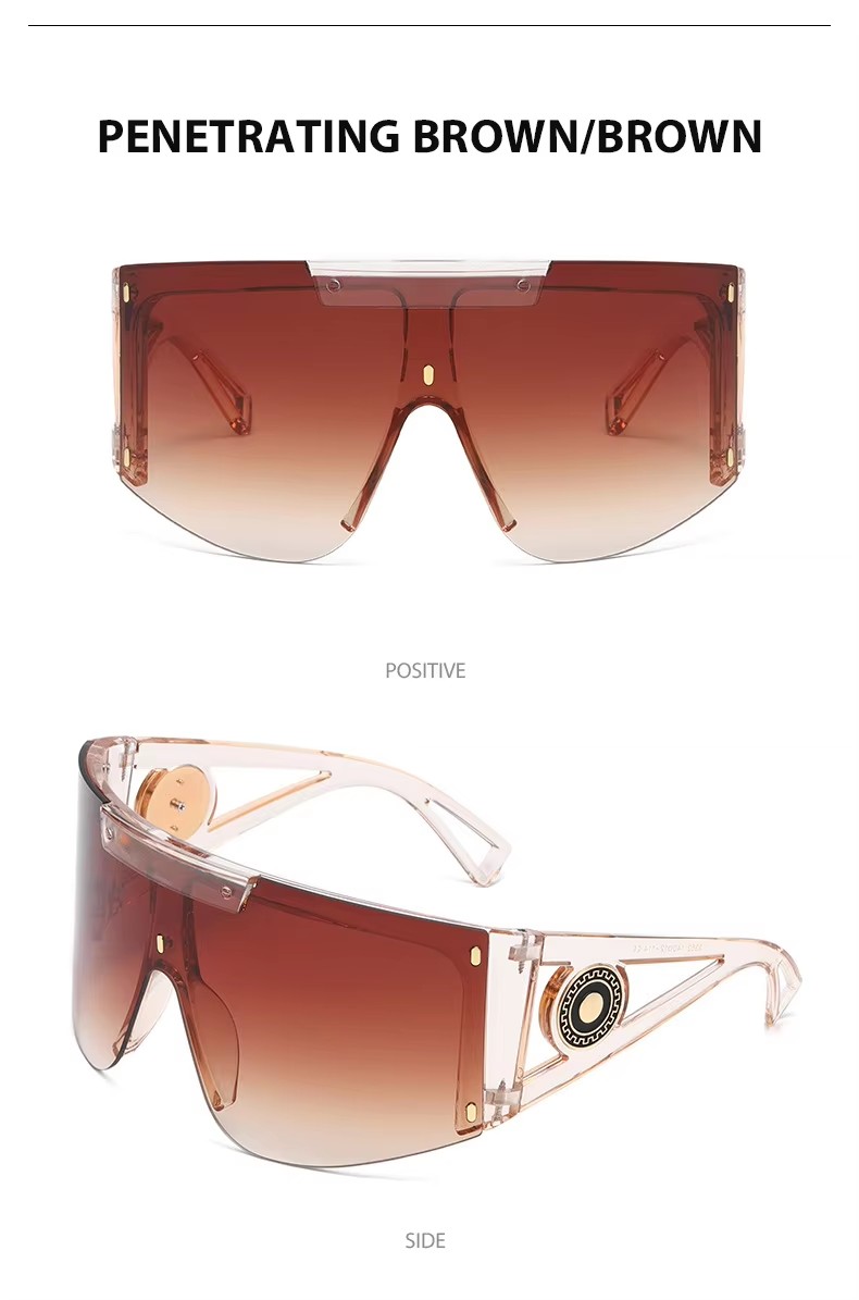 2023 New Steampunk Future Wind Sunglasses Wholesale Men's And Women's Trend Fashion Polygon Sunglasses