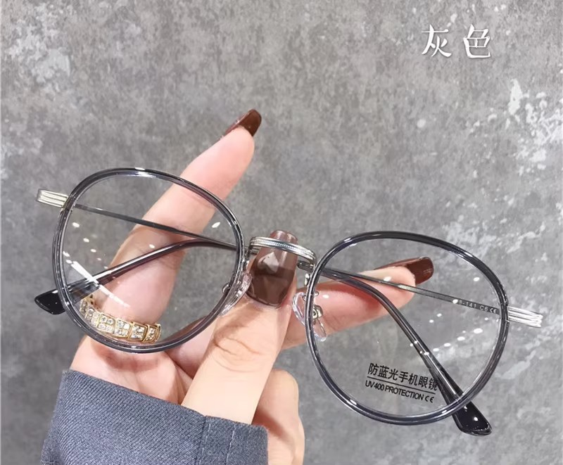 2023 Transparent Spectacle Frame For Men Women Glasses Anti-fatigue Round High Quality Computer Eyeglasses Retro Optical Lens