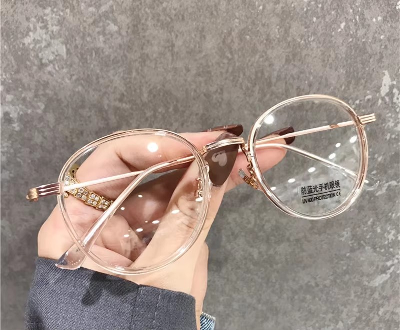 2023 Transparent Spectacle Frame For Men Women Glasses Anti-fatigue Round High Quality Computer Eyeglasses Retro Optical Lens