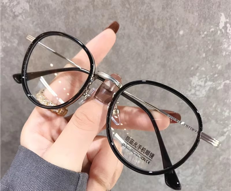 2023 Transparent Spectacle Frame For Men Women Glasses Anti-fatigue Round High Quality Computer Eyeglasses Retro Optical Lens