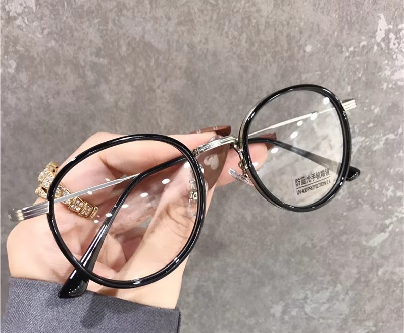 2023 Transparent Spectacle Frame For Men Women Glasses Anti-fatigue Round High Quality Computer Eyeglasses Retro Optical Lens