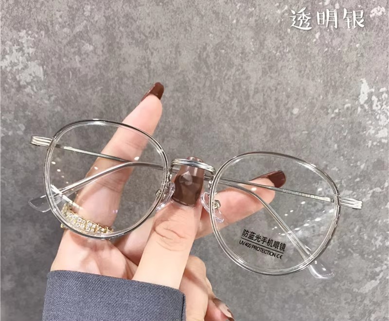 2023 Transparent Spectacle Frame For Men Women Glasses Anti-fatigue Round High Quality Computer Eyeglasses Retro Optical Lens