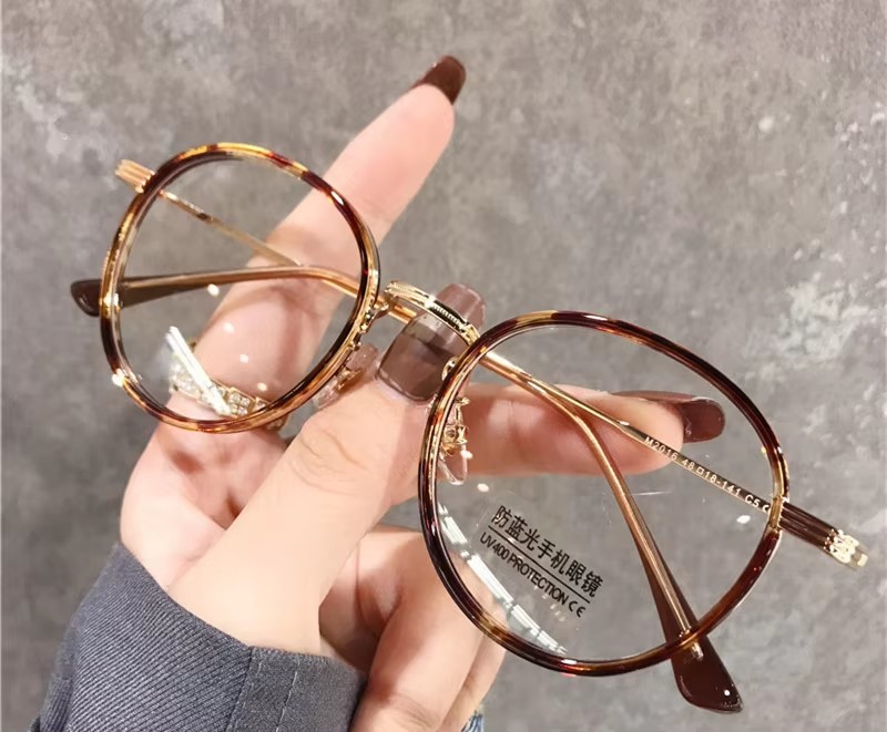 2023 Transparent Spectacle Frame For Men Women Glasses Anti-fatigue Round High Quality Computer Eyeglasses Retro Optical Lens