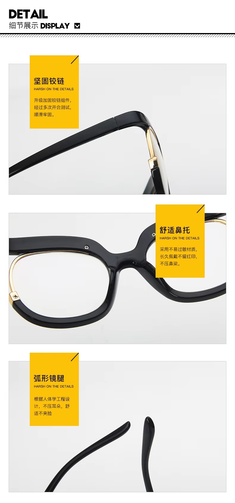 2023 Trendy Unisex Flat Top Optical Frames Candy Color Gradient Eyeglasses Women's Oversized Reading Glasses Pc Material Any