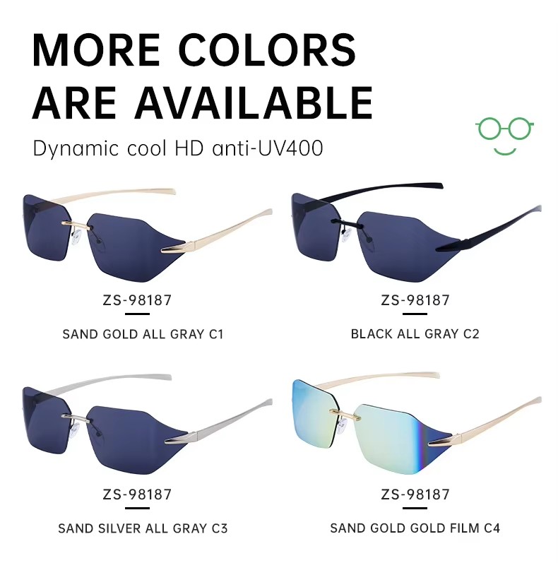 2024 New Men Women Sunglasses Framed Sunglasses Rimless Sunglasses