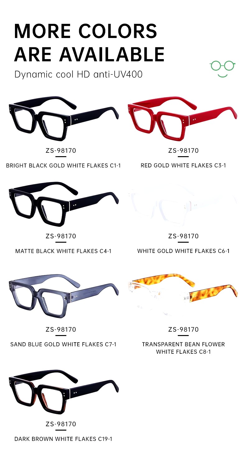 New European American Fashion Square Frame Glasses Blue/black/red Optical Frames For Women With Myopia Flat Glasses For Men