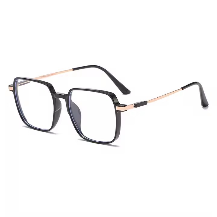 Anti-blue Light Color-changing Glasses Female Large Frame High Value Myopia Glasses Finished Sglasse Frame