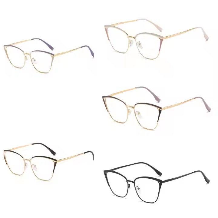 Cat Eye Anti Blue Spring Hinge Optical Frame Fashion Eyewear For Women