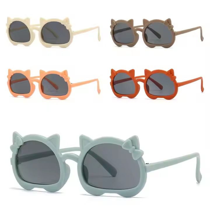 Cat Shape Sunglasses For Children Boys And Girls Uv Protection Shade