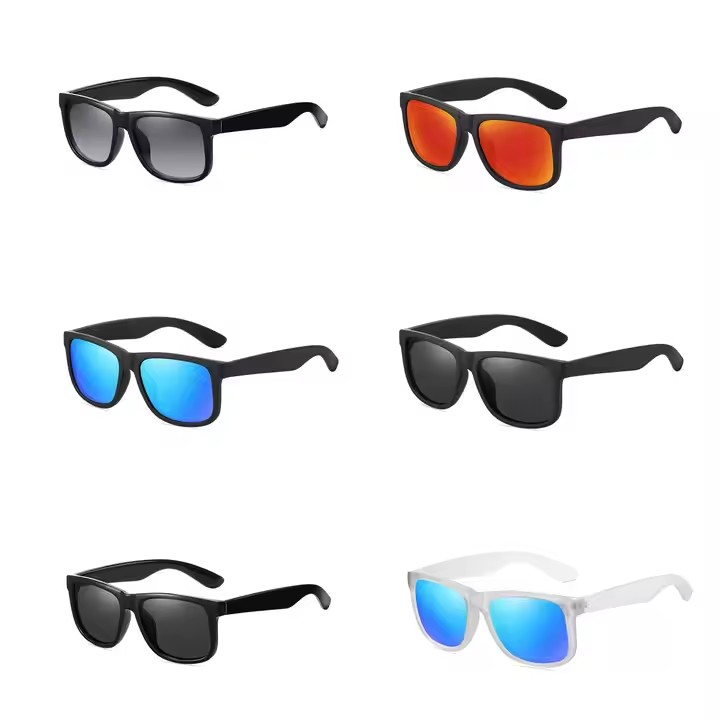 Classic Square Polarized Uv400 Sunglasses For Men Fashionable Blue Black Red White Gray Pc Frame Eyewear For Driving