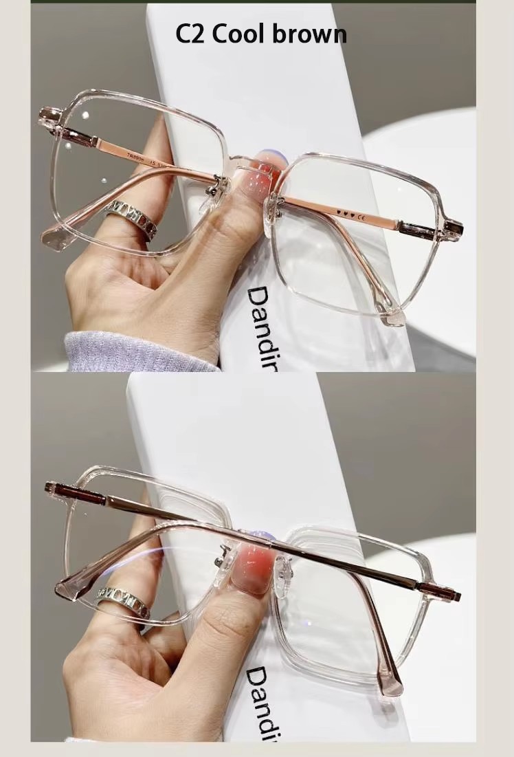 Crystal Anti-blue Reading Glasses Fashion Trend Women's Large Frame Reading Glasses