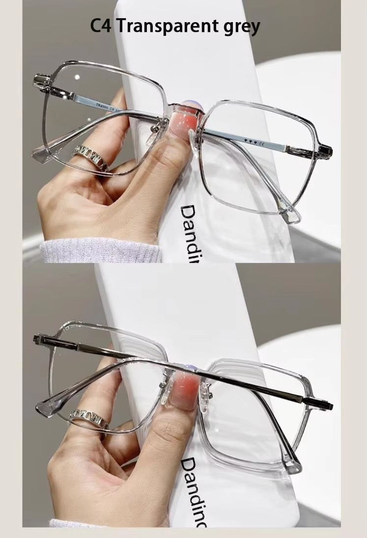 Crystal Anti-blue Reading Glasses Fashion Trend Women's Large Frame Reading Glasses