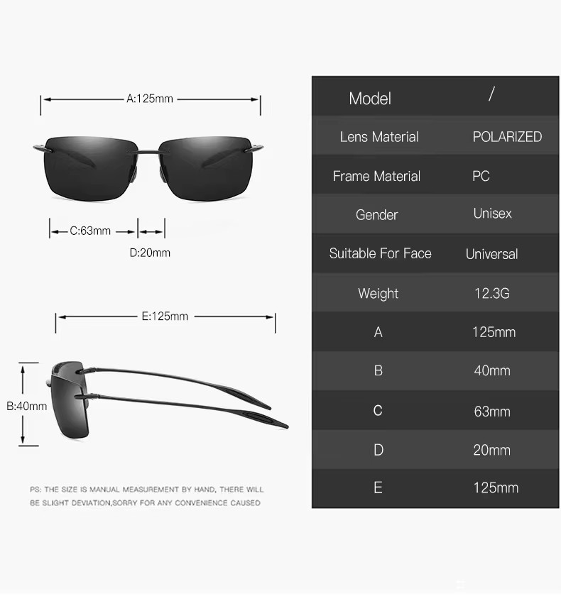 Europe And The United States Men And Women Tr90 Square Polarized Sunglasses All Comfortable Sunglasses Wholesale