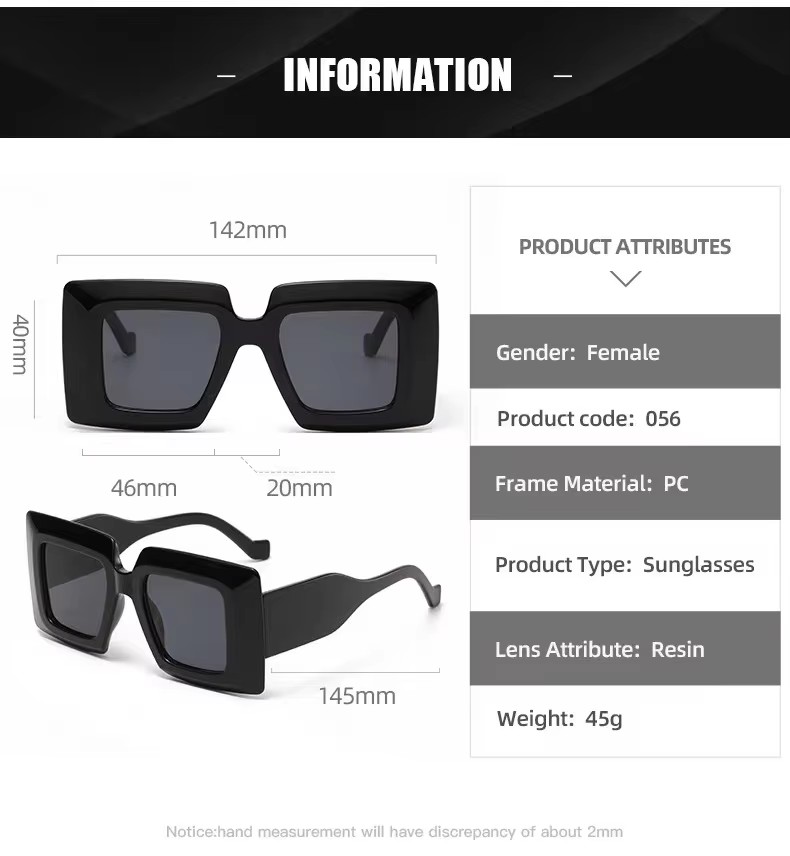 Europe The United States Women's Retro Trend Sunglasses With Wide Legs Flat White Frame Classic Everything Sunglasses For Unisex