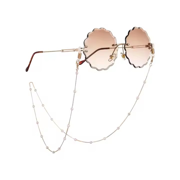 Fashionable And Simple Pearl Glasses Chain Halterneck Anti-falling Glasses Rope