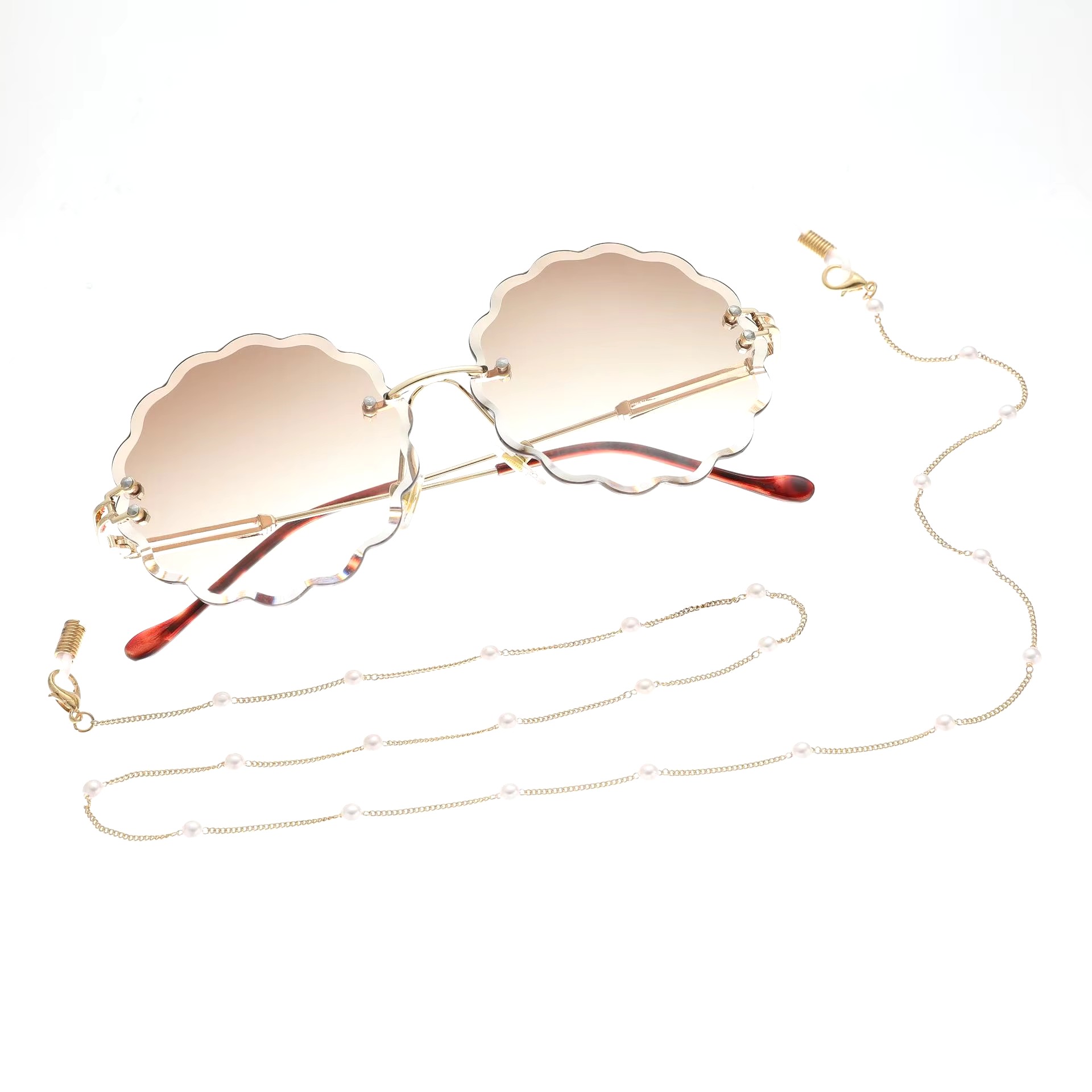 Fashionable And Simple Pearl Glasses Chain Halterneck Anti-falling Glasses Rope