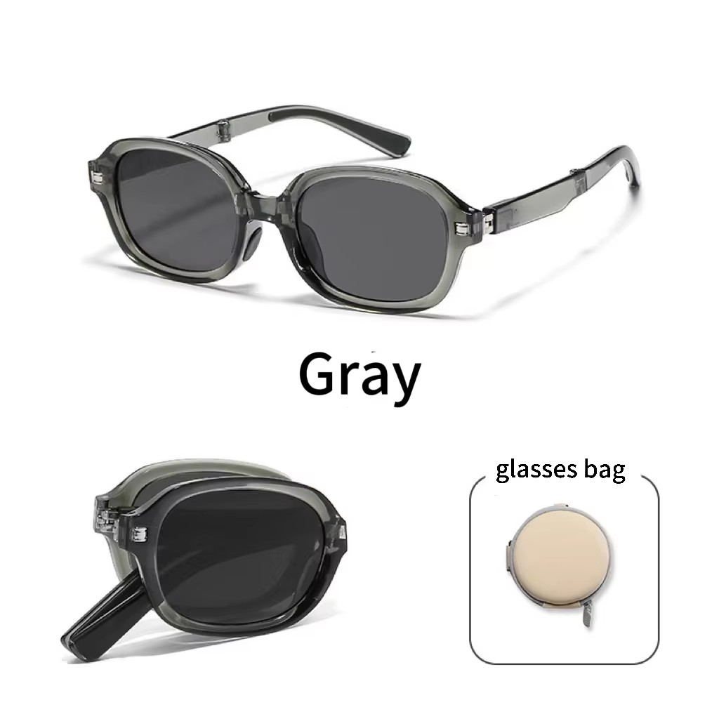 Foldable Sunglasses Women's 180 Degree Foldable Hd Anti-uv Polarizing Sunglasses Portable Driving Glasses