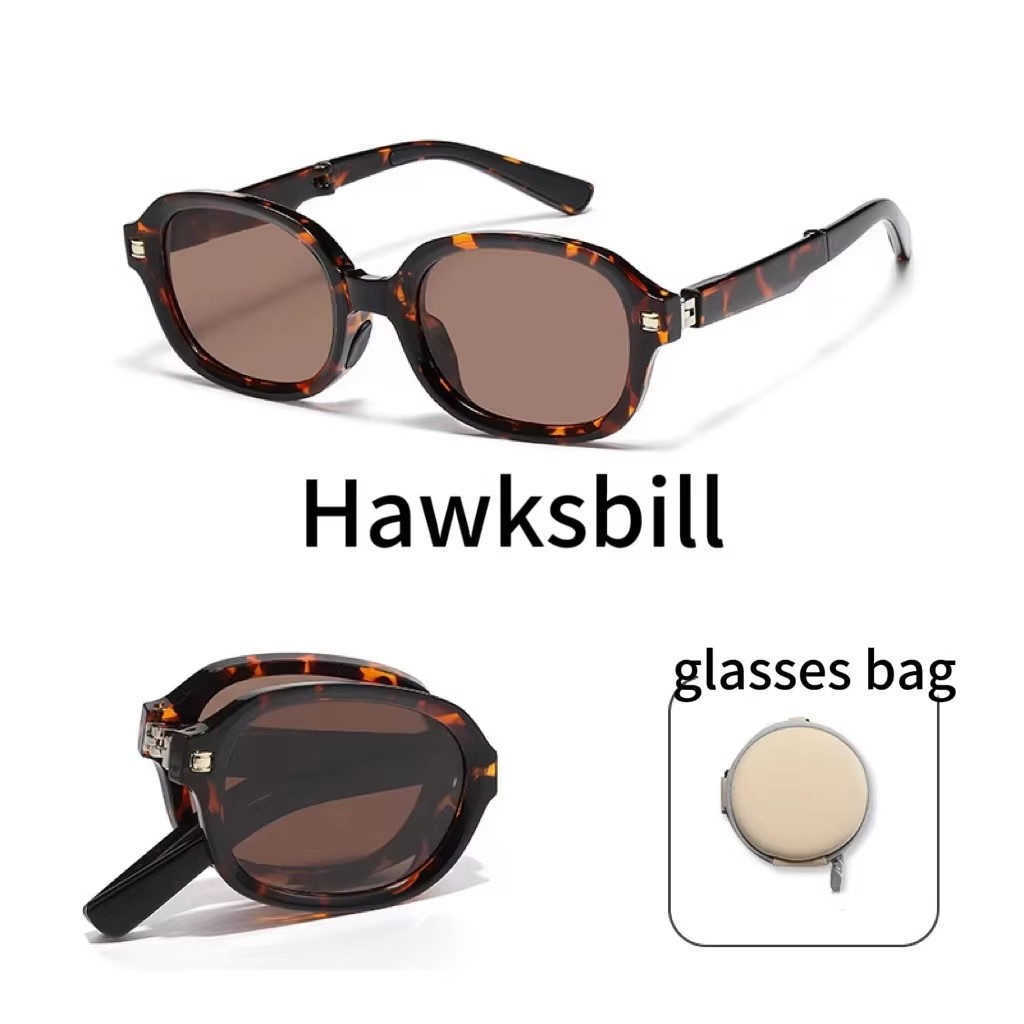 Foldable Sunglasses Women's 180 Degree Foldable Hd Anti-uv Polarizing Sunglasses Portable Driving Glasses