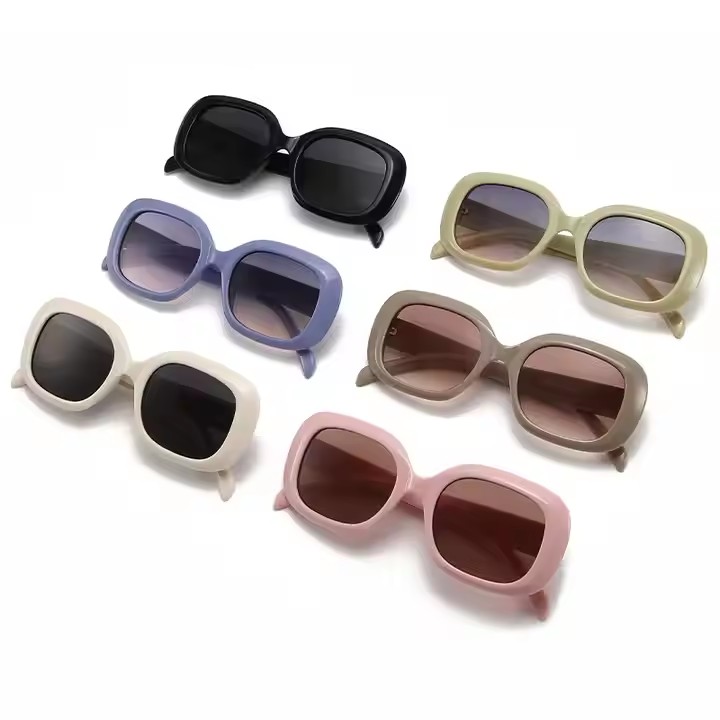 High-end Fashionable New Anti-ultraviolet Red Sunglasses Women Blue Light Feature Acetate Metal Frame Internet Celebrity Tide