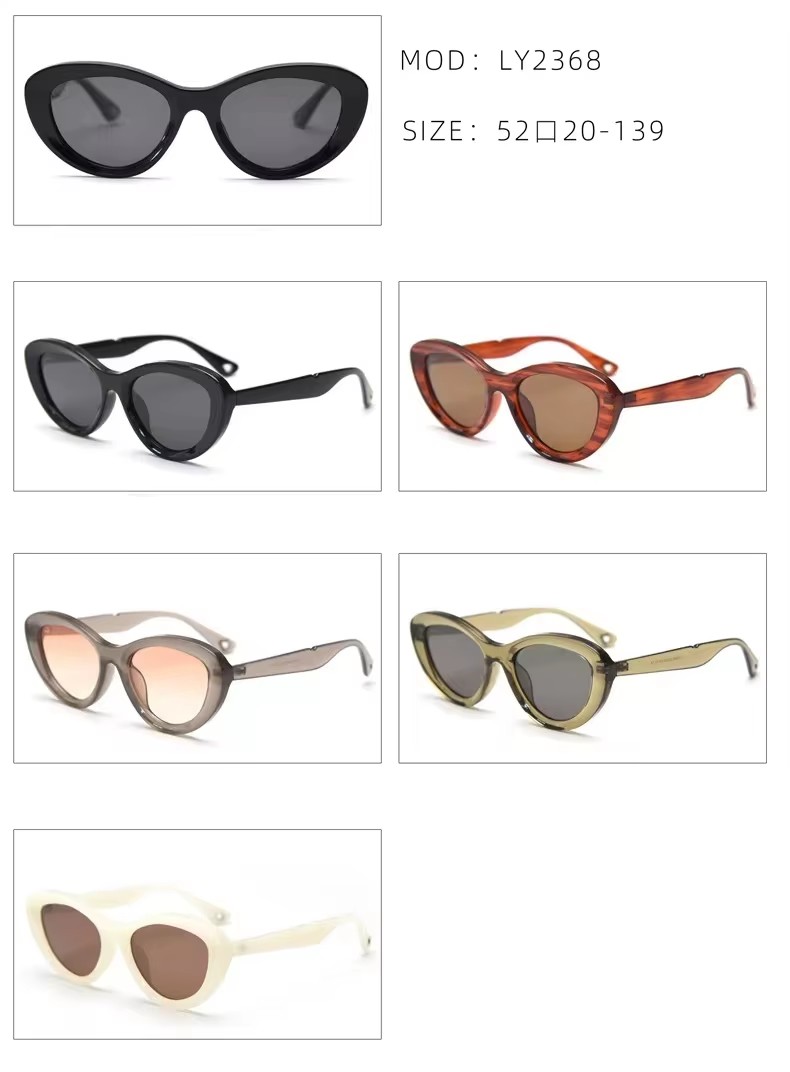 High-end Unisex Cat Eye Sunglasses High-grade Radiation Protection Sun Protection Black White Orange Frames Made Tr90 Tr Pc