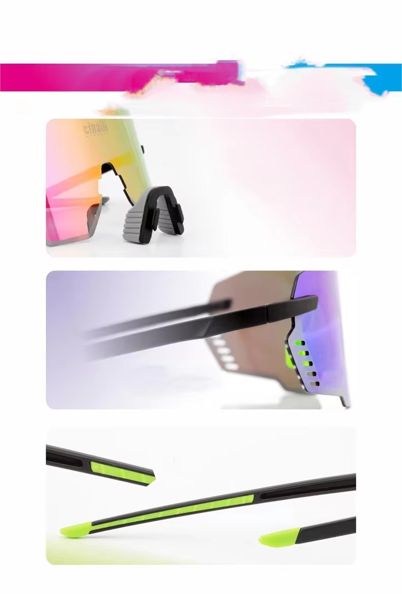 High Quality Men's Sports Cycling Sunglasses, Color-changing High-end