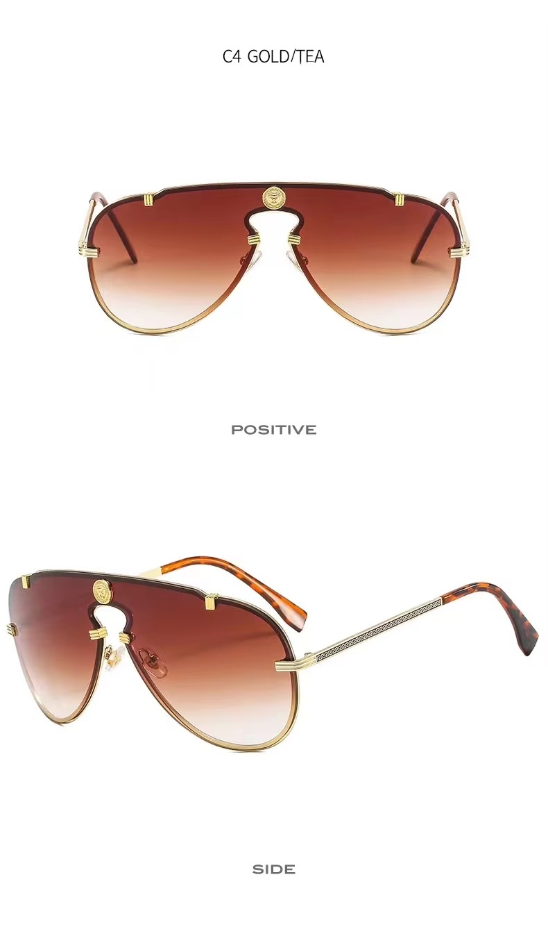 Explosive Sunglasses Network Red Trend The Same Style Of Personality Fashion All Match Glasses Metal Sunglasses