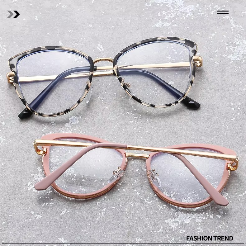 Tr90 Optical Cat Eye Glasses Women Ac Anti Blue Light Computer Gaming Eyewear Pc Coffee Gray Coffee Adults Reading Sun Sunglass