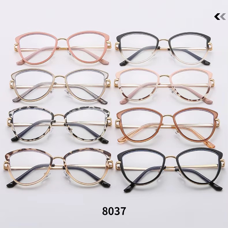 Tr90 Optical Cat Eye Glasses Women Ac Anti Blue Light Computer Gaming Eyewear Pc Coffee Gray Coffee Adults Reading Sun Sunglass