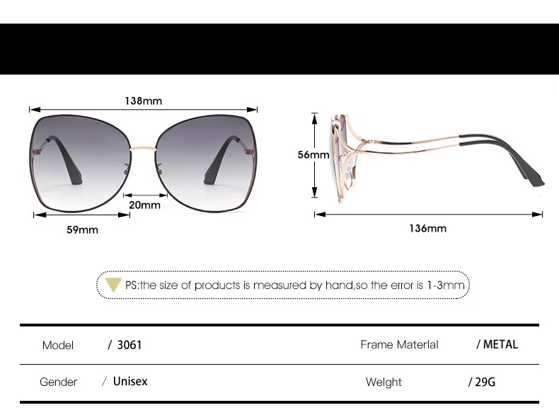 Trend Fashion Design Gradient Custom Logo Sunglasses Uv400 Protection Metal Shades For Women