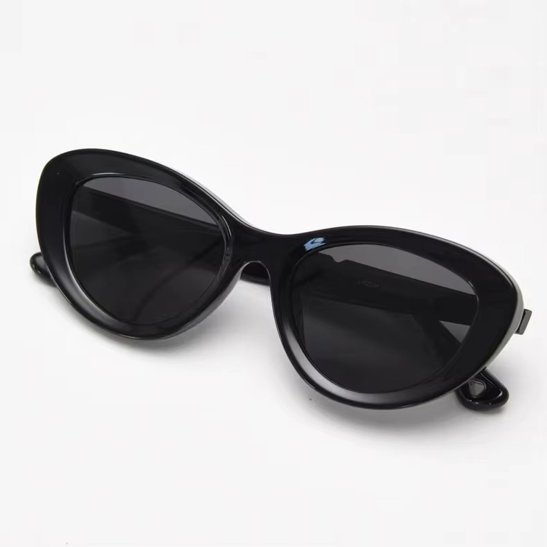 High-end Unisex Cat Eye Sunglasses High-grade Radiation Protection Sun Protection Black White Orange Frames Made Tr90 Tr Pc