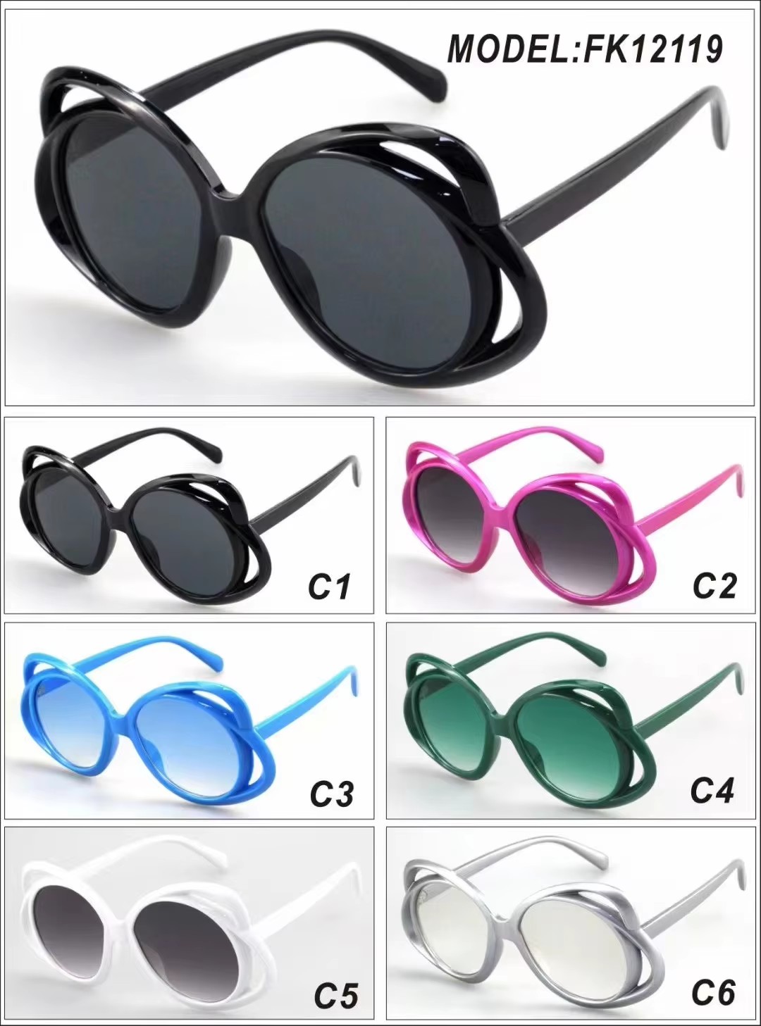 Unisex Fashion Outdoors Uv 400 Protection Sunglasses With Irregular Round Frame In Blue Black White Silver Purple; Pc Material