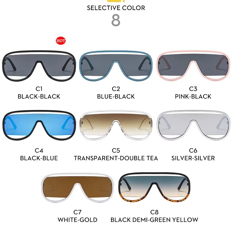 Fashion Designer Oversized Sunglasses For Men And Women Custom Logo Trend Shades