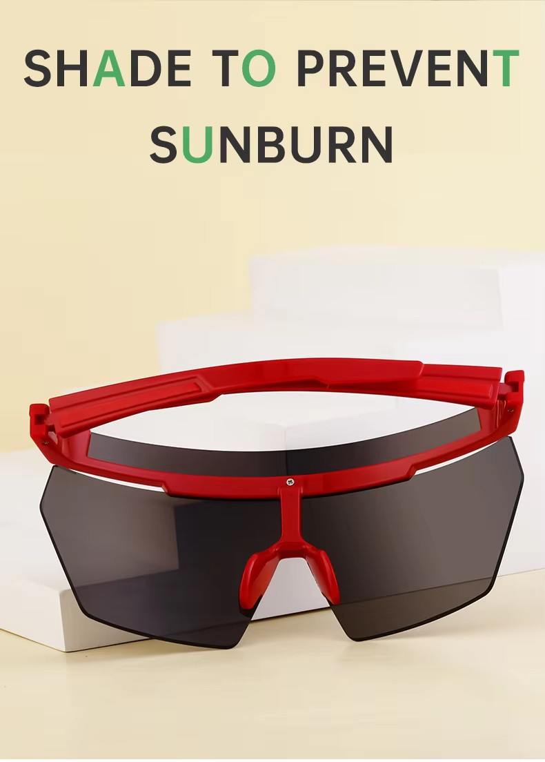 Fashion Outdoor Sports Cycling Oversized Sunglasses For Men And Women Trendy Windproof Shades