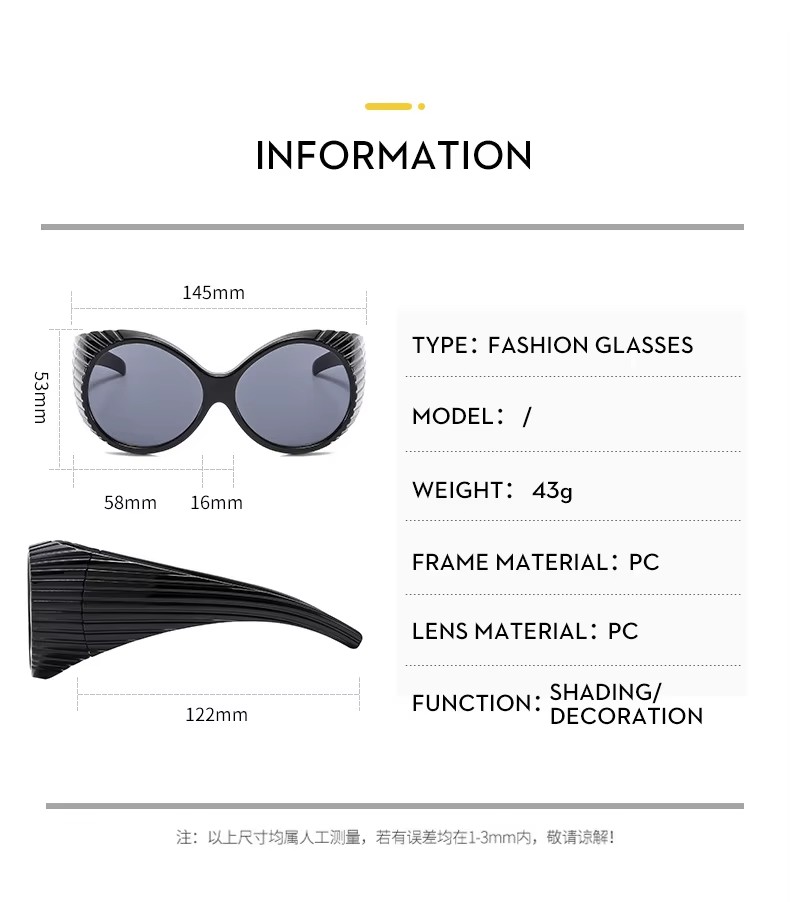 Trend Punk Unisex Sports Sunglasses Round Frame Uv Protective Glass Lenses Ladies Custom Logo Available Blue Black Frame Colors