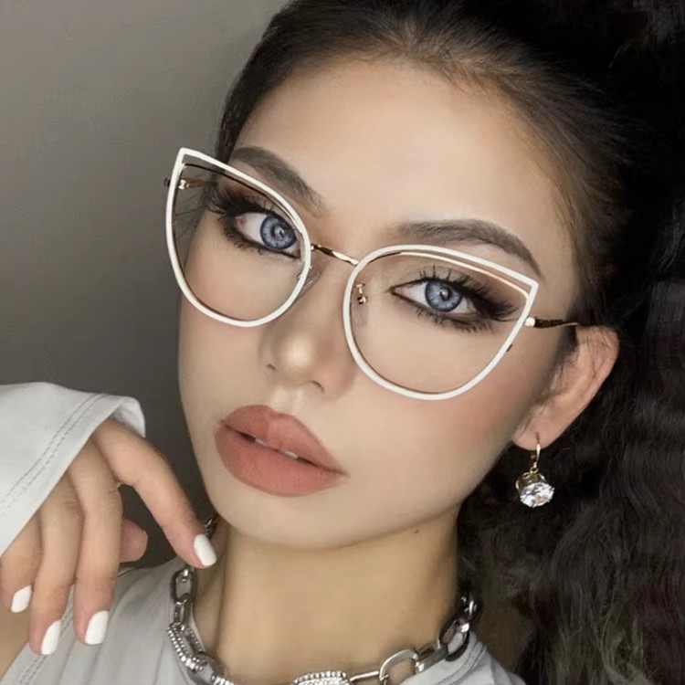 Trend Anti Blue Light Optical Frame Cat Eye Eyewear For Women