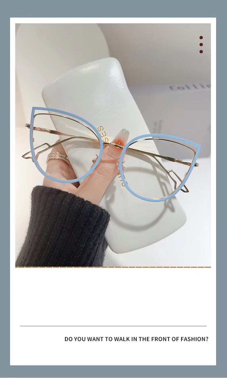 Trend Anti Blue Light Optical Frame Cat Eye Eyewear For Women