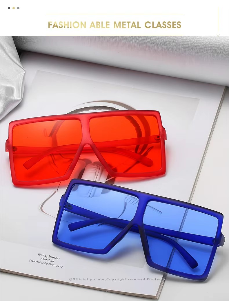 Wholesale Unisex Square Frame Oversized Sunglasses White Acetate Shades Blue Light Filtering Trendy Prescription Eyewear