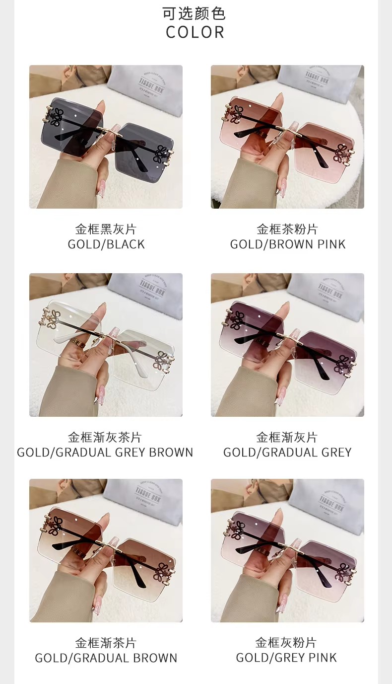 Fashion Sunglasses Trendy Metal Frame Street Shot Ladies Sunglasses Uv400 Protection