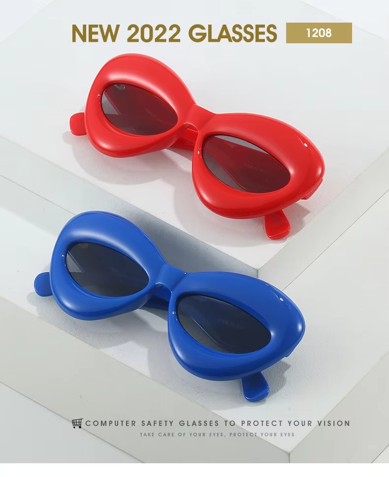 Wholesale Cat Eye Inflatable Frame Children's Sunglasses Funny Party Glasses Kids Shades