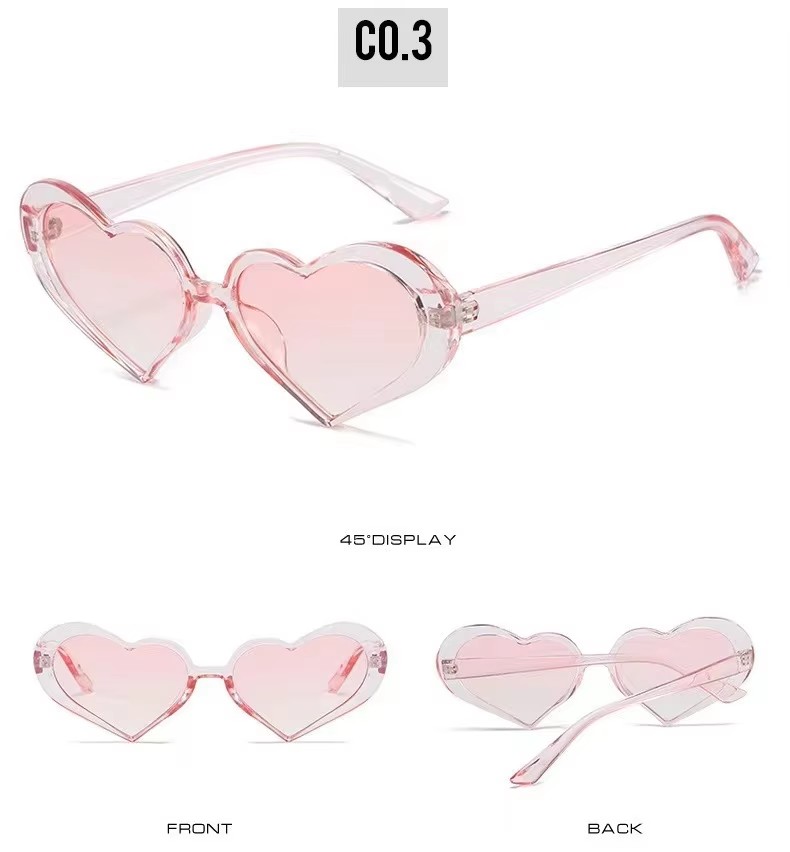 2023 Trend Luxury Sunglasses Love Hearts Peach Shaped Shades For Girls Yellow Resin Frame Packaging Brand Logo Wholesale Fashion