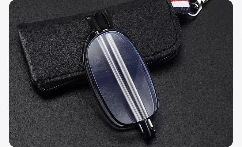 Ultra-light Anti-blue Light Reading Glasses Men Women Telescopic Rod Portable Fashionable Blackred +1.0 Lens Resin Metal