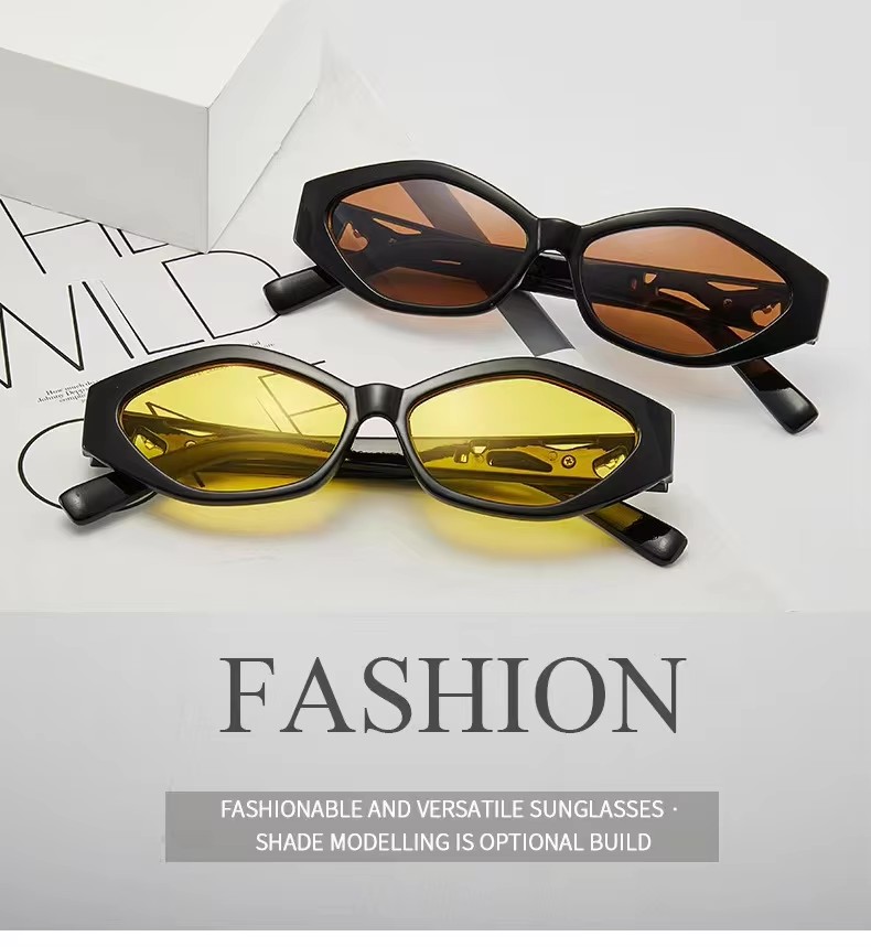 Small Square Vintage Trendy Sunglasses For Women And Men Fashion Sunglasses With Black White Red C5 Frame Colors Pc Material