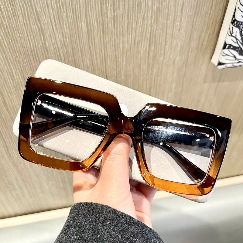 Large-framed Glasses, European And American Trends, Fashionable, Square, Simple, Dazzling Frame Mirrors