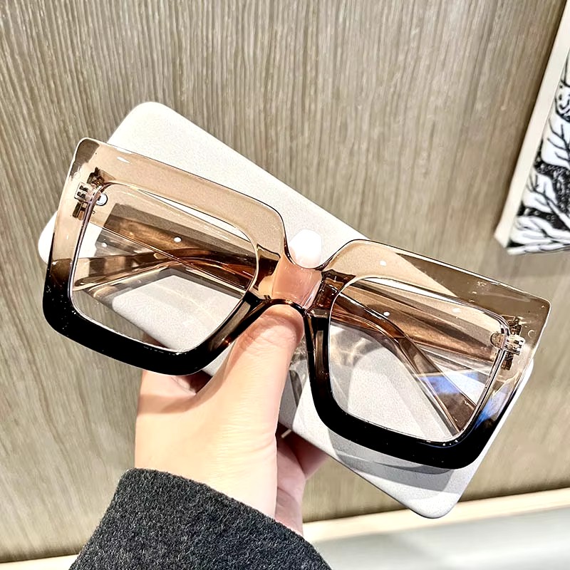 Large-framed Glasses, European And American Trends, Fashionable, Square, Simple, Dazzling Frame Mirrors