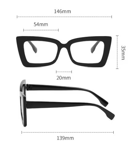 Men Women's Anti-blue Butterfly Flat Light Pc Frame Reading Glasses New Street Camera Fashion Trend With Stylish Small Mirror