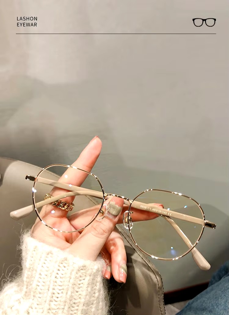 Myopia Glasses Men's And Women's Korean Version Of The No-makeup Internet Celebrity Polygonal Glasses Frame