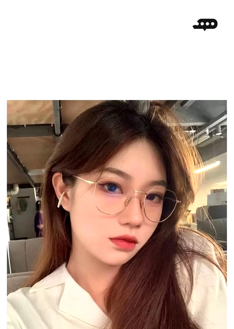 Myopia Glasses Men's And Women's Korean Version Of The No-makeup Internet Celebrity Polygonal Glasses Frame